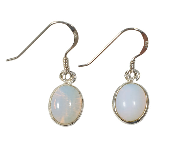 Opalite Oval Earrings | Crystal Jewellery | Gemstone Earrings