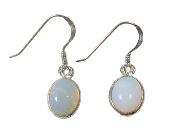 Opalite Oval Earrings | Crystal Jewellery | Gemstone Earrings
