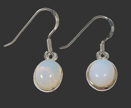 Opalite Oval Earrings | Crystal Jewellery | Gemstone Earrings
