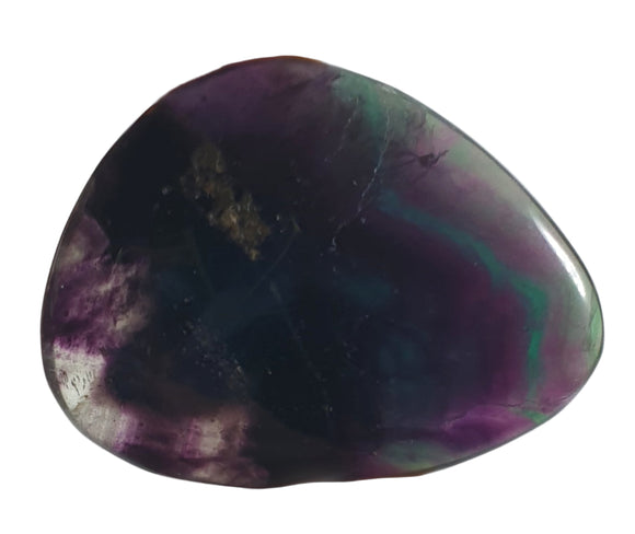 Purple and Green Fluorite Thumb Stone | Cut & Polished Crystals | Polished Crystal Thumb Stones