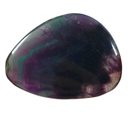 Purple and Green Fluorite Thumb Stone | Cut & Polished Crystals | Polished Crystal Thumb Stones