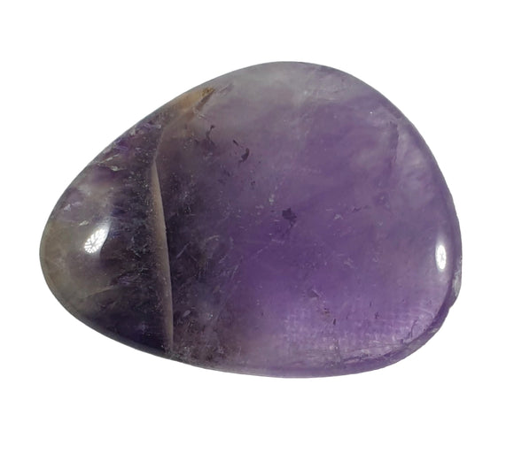 Chevron Amethyst Crystal Thumb Stone | Cut & Polished Crystals | Polished Crystal Thumb Stones