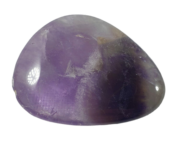 Chevron Amethyst Crystal Thumb Stone | Cut & Polished Crystals | Polished Crystal Thumb Stones