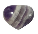 Chevron Amethyst Heart (Small) | Crystal Carvings | Polished Crystal Hearts