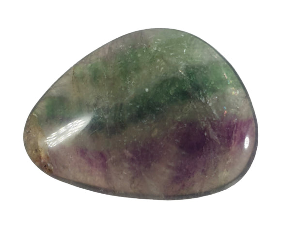 Green and Purple Fluorite Thumb Stone | Cut & Polished Crystals | Polished Crystal Thumb Stones