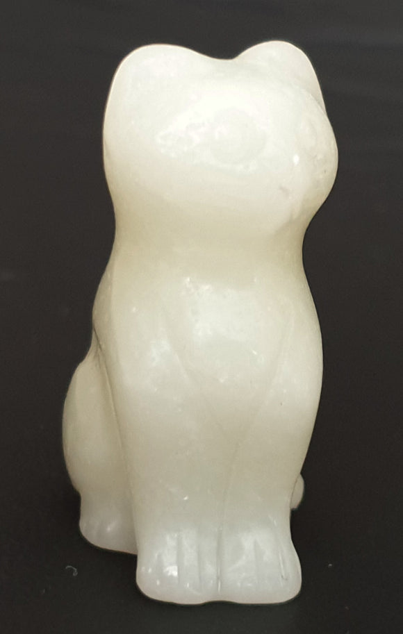 New Jade Cat | Crystal Carvings | Carved Crystal Animals