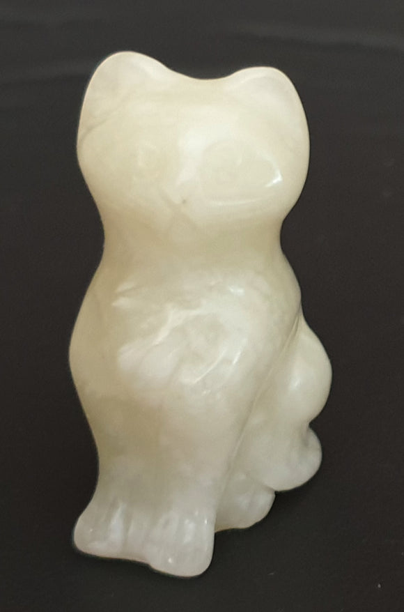 New Jade Cat | Crystal Carvings | Carved Crystal Animals