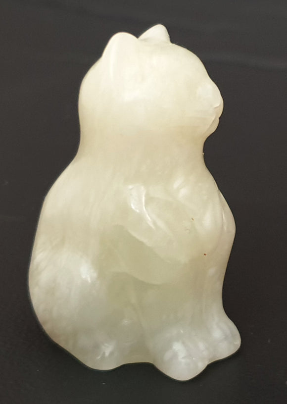 New Jade Cat | Crystal Carvings | Carved Crystal Animals