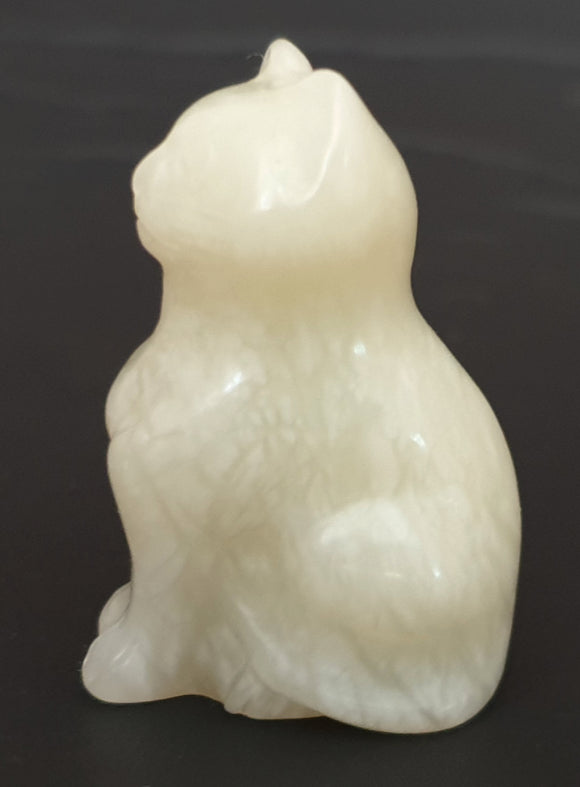 New Jade Cat | Crystal Carvings | Carved Crystal Animals