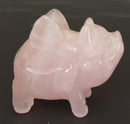 Rose Quartz Flying Pig (x 1) | Crystal Carvings | Carved Crystal Animals