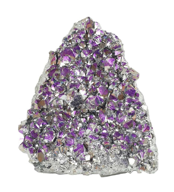Violet and Silver Aura Quartz Cluster | Natural Crystals | Natural Crystal Clusters