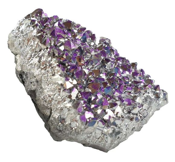 Violet and Silver Aura Quartz Cluster | Natural Crystals | Natural Crystal Clusters