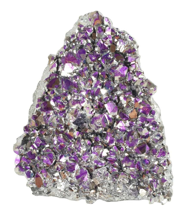 Violet and Silver Aura Quartz Cluster | Natural Crystals | Natural Crystal Clusters