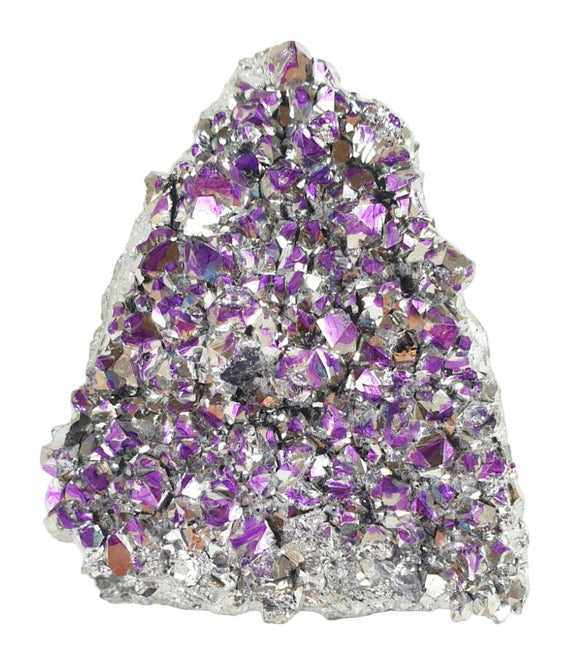 Violet and Silver Aura Quartz Cluster | Natural Crystals | Natural Crystal Clusters