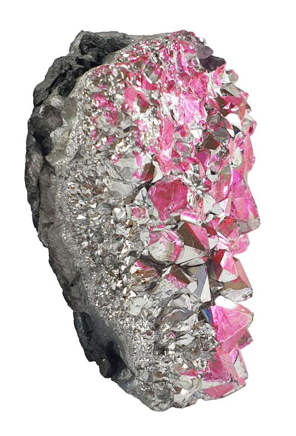Pink and Silver Aura Quartz Rough Cluster | Natural Crystals | Natural Crystal Clusters