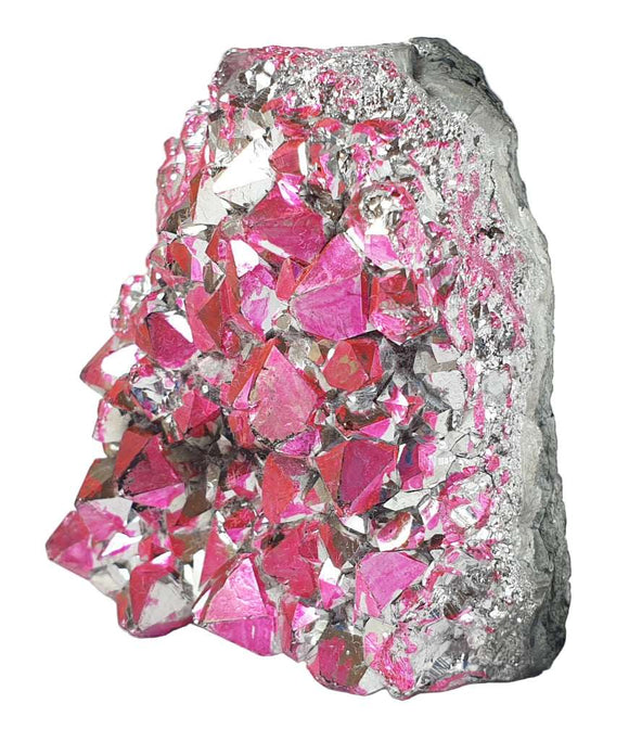 Pink and Silver Aura Quartz Rough Cluster | Natural Crystals | Natural Crystal Clusters