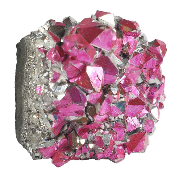 Pink and Silver Aura Quartz Rough Cluster | Natural Crystals | Natural Crystal Clusters