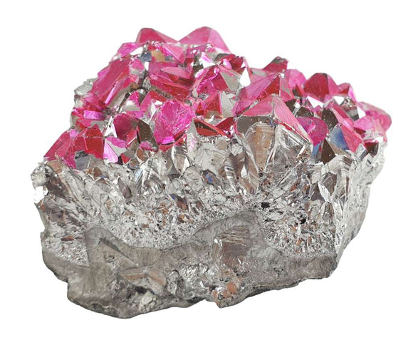 Pink and Silver Aura Quartz Rough Cluster | Natural Crystals | Natural Crystal Clusters