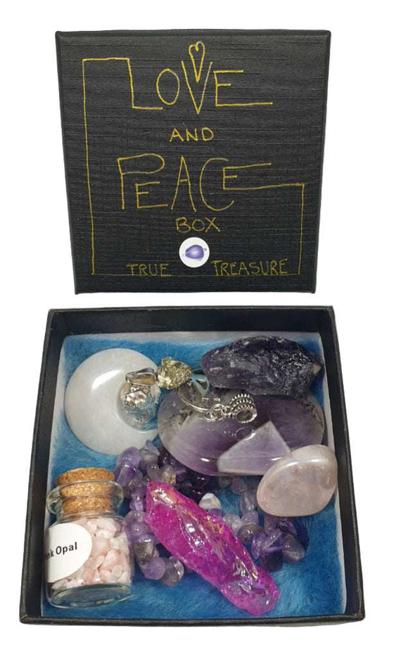 Love and Peace Crystal Gift Box | Natural Crystals | Crystal Geodes