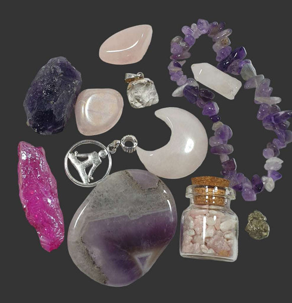 Love and Peace Crystal Gift Box | Natural Crystals | Crystal Geodes