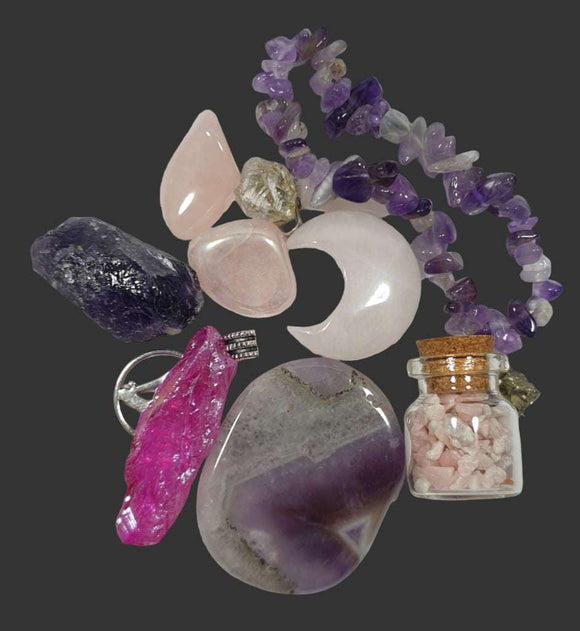 Love and Peace Crystal Gift Box | Natural Crystals | Crystal Geodes