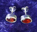 Garnet Stud Earrings | Crystal Jewellery | Gemstone Earrings