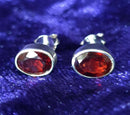 Garnet Stud Earrings | Crystal Jewellery | Gemstone Earrings
