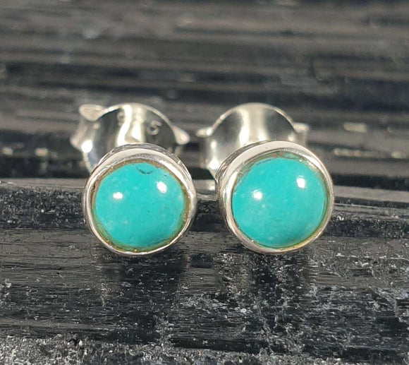 Turquoise Stud Earrings | Crystal Jewellery | Gemstone Earrings