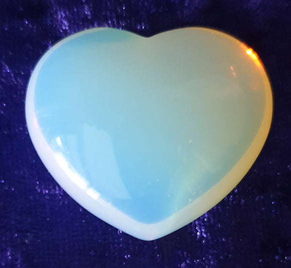 Opalite Heart | Crystal Carvings | Polished Crystal Hearts