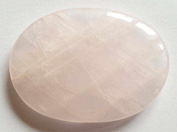 Rose Quartz Palm Stone | Cut & Polished Crystals | Polished Crystal Palm Stones