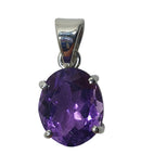 Amethyst Faceted Oval Pendant | Crystal Jewellery | Crystal Pendants