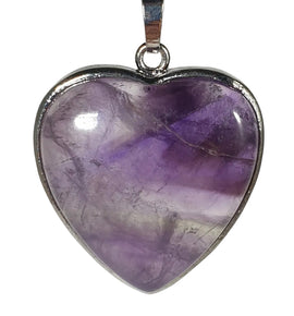 Amethyst Heart Pendant Tibetan Silver | Crystal Jewellery | Crystal Pendants
