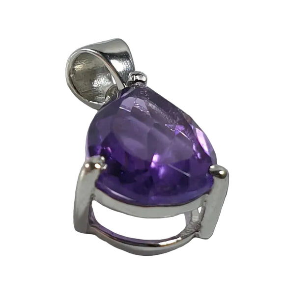 Amethyst Faceted Teardrop Pendant | Crystal Jewellery | Crystal Pendants