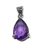 Amethyst Faceted Teardrop Pendant | Crystal Jewellery | Crystal Pendants