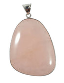 Rose Quartz Pendant Tibetan Silver (Large) | Crystal Jewellery | Crystal Pendants