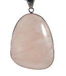Rose Quartz Pendant Tibetan Silver (Large) | Crystal Jewellery | Crystal Pendants