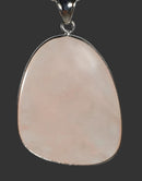 Rose Quartz Pendant Tibetan Silver (Large) | Crystal Jewellery | Crystal Pendants