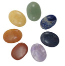 Thumb Stone Cabochons Chakra Set | Cut & Polished Crystals | Polished Crystal Thumb Stones