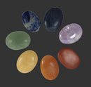 Thumb Stone Cabochons Chakra Set | Cut & Polished Crystals | Polished Crystal Thumb Stones
