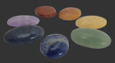 Thumb Stone Cabochons Chakra Set | Cut & Polished Crystals | Polished Crystal Thumb Stones