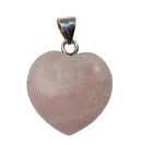 Rose Quartz Heart Pendant Silver Bale | Crystal Jewellery | Crystal Pendants