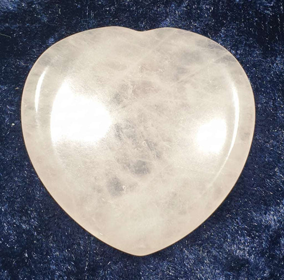 Rose Quartz Heart Thumb Stone | Cut & Polished Crystals | Polished Crystal Thumb Stones