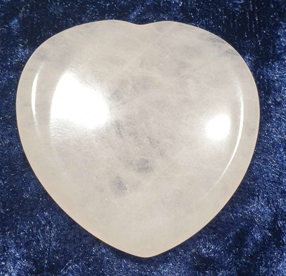 Rose Quartz Heart Thumb Stone | Cut & Polished Crystals | Polished Crystal Thumb Stones