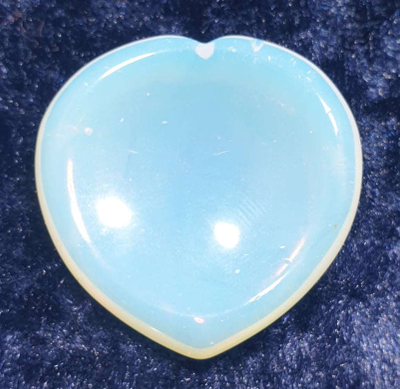Opalite Heart Thumb Stone | Cut & Polished Crystals | Polished Crystal Thumb Stones