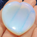 Opalite Heart Thumb Stone | Cut & Polished Crystals | Polished Crystal Thumb Stones