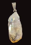 Rainbow Aura Rough Citrine Point Pendant | Crystal Jewellery | Crystal Pendants