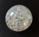 Rainbow Aura Crackle Quartz Pebble | Crystal Carvings | Polished Crystal Spheres