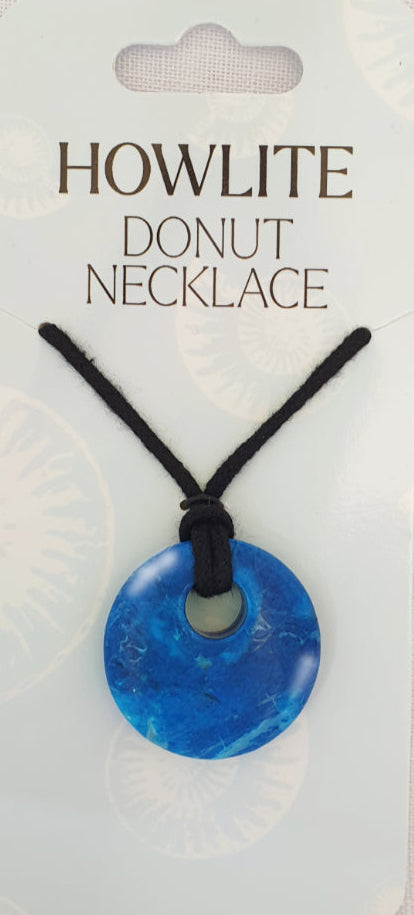 Turquoise Howlite Donut Necklace