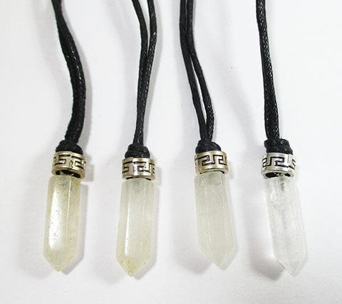4 x Quartz Point Necklace Batch Reduced Crystal Jewellery > Crystal Necklaces