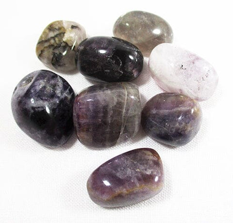 7 Piece Purple Fluorite Peace Set Cut & Polished Crystals > Polished Crystal Tumble Stones